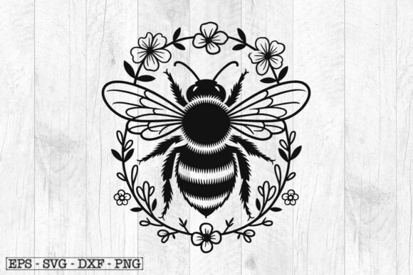 Bee Scene SVG Cut File for Cricut
