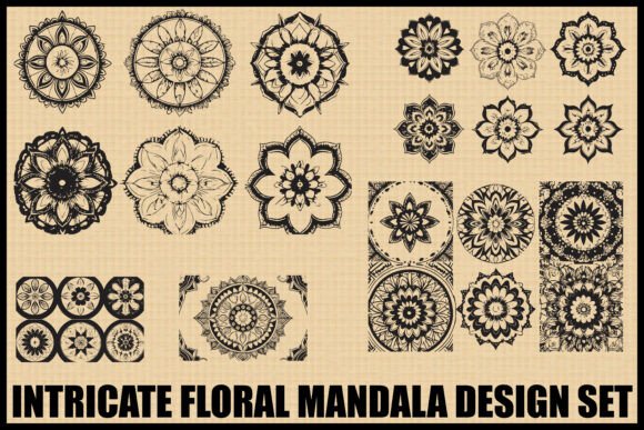 Boho Floral Mandala Bundle Set