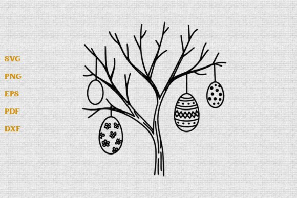 Easter Eggs SVG Easter Eggs Tree SVG