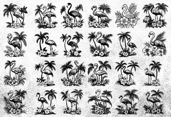 Flamingo SVG Bundle Beach SVG Cut File