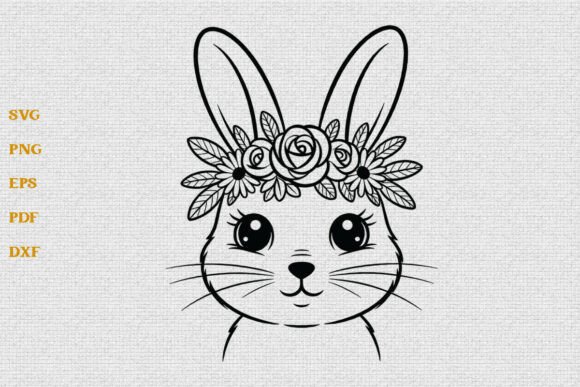 Floral Easter Bunny SVG Easter Shirt PNG