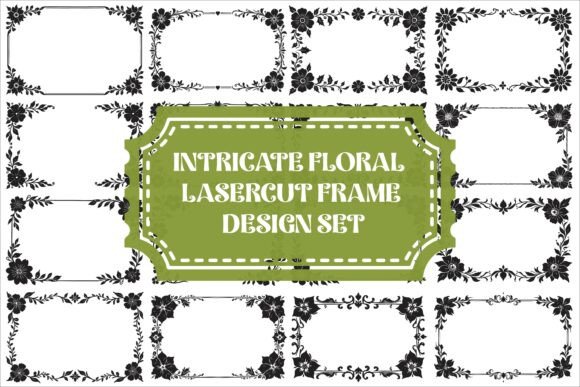 Intricate Floral Laser Cut Frame Set