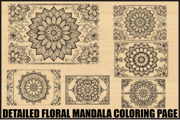 Intricate Floral Mandala Art Set