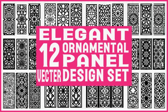 Laser Cut Ornamental Panel Vector Design