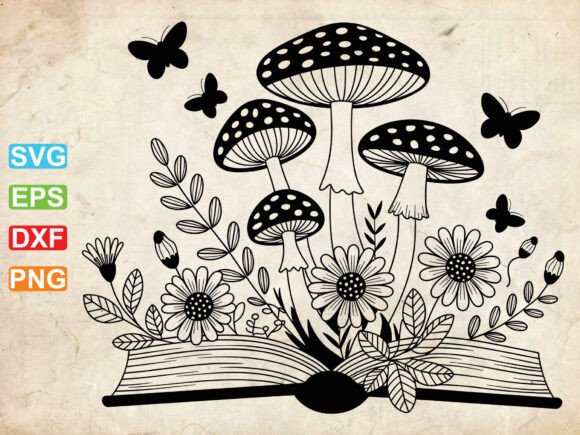 Mystical Mushroom SVG: A Unique Embroidery Design