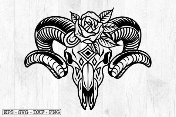 Ram Skull Svg File, Native American