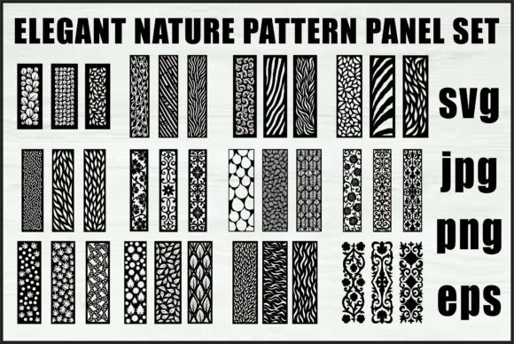 Stylish Nature Panel Design Set